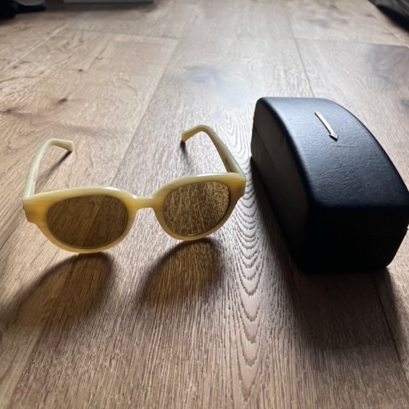 Karen Walker Anywhere Glasses in Vanilla Wood - Picture 7 of 8